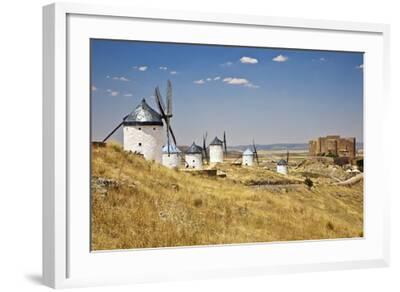 Windmills and Castle in La Mancha travel Europe Art Print NEW POSTER Spain 