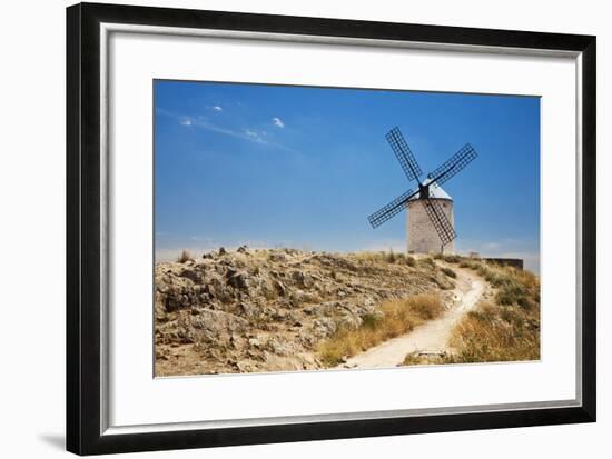 Antique La Mancha Windmills in Consuegra, Spain-Julianne Eggers-Framed Photographic Print