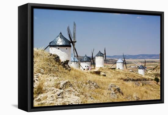Antique La Mancha Windmills in Spain-Julianne Eggers-Framed Premier Image Canvas