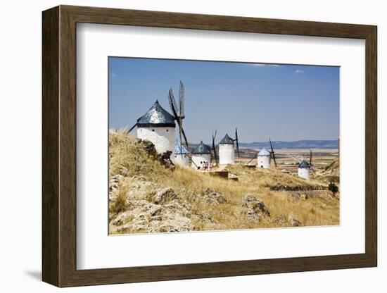 Antique La Mancha Windmills in Spain-Julianne Eggers-Framed Photographic Print