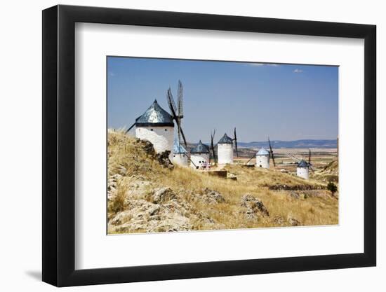 Antique La Mancha Windmills in Spain-Julianne Eggers-Framed Photographic Print