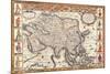 Antique Map, Asia, 1626-John Speed-Mounted Art Print