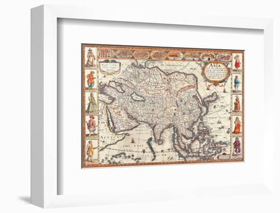 Antique Map, Asia, 1626-John Speed-Framed Premium Giclee Print