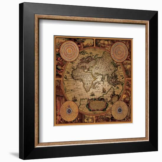 Antique Map, Cartographica I-null-Framed Premium Giclee Print