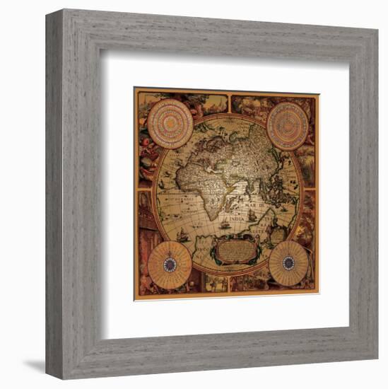 Antique Map, Cartographica I-null-Framed Premium Giclee Print