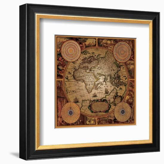 Antique Map, Cartographica I-null-Framed Premium Giclee Print