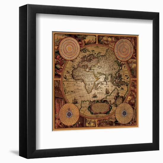 Antique Map, Cartographica I--Framed Premium Giclee Print