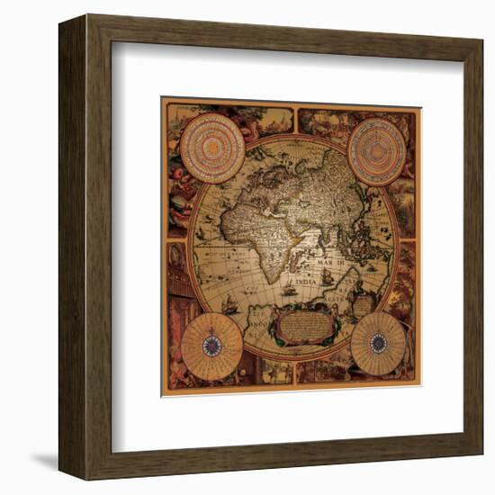 Antique Map, Cartographica I-null-Framed Premium Giclee Print