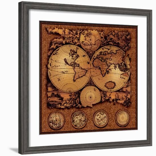 Antique Map, Cartographica III-null-Framed Art Print