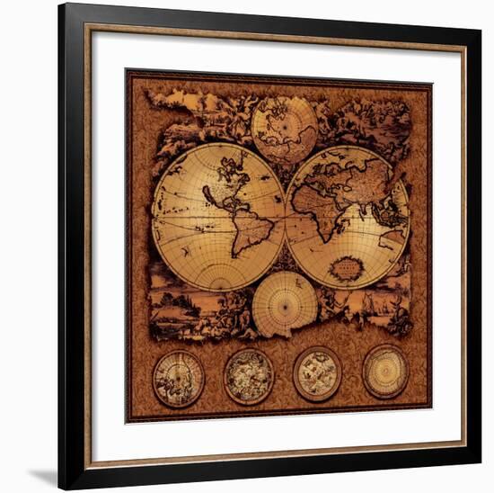 Antique Map, Cartographica III--Framed Art Print