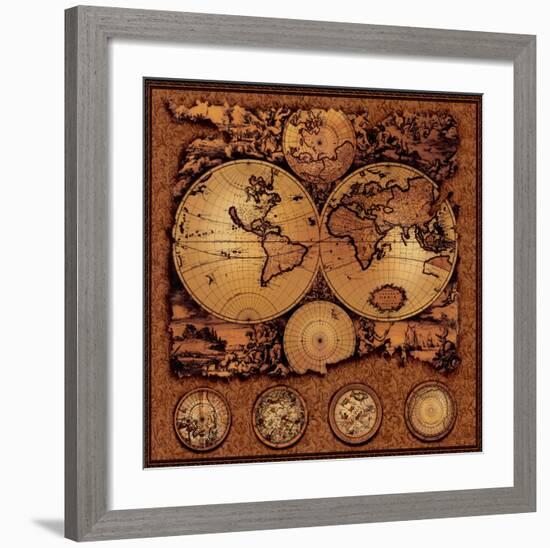 Antique Map, Cartographica III-null-Framed Art Print