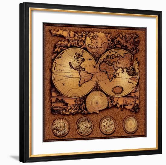 Antique Map, Cartographica III-null-Framed Art Print