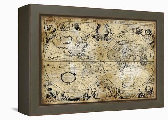 Antique Map I-Russell Brennan-Framed Stretched Canvas