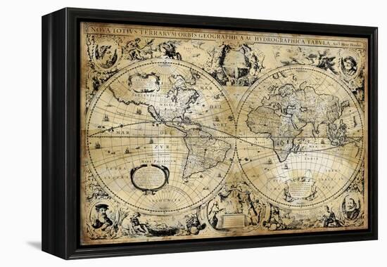 Antique Map I-Russell Brennan-Framed Stretched Canvas