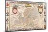 Antique Map, Nova Europa, 1652-Nicholas Visscher-Mounted Art Print