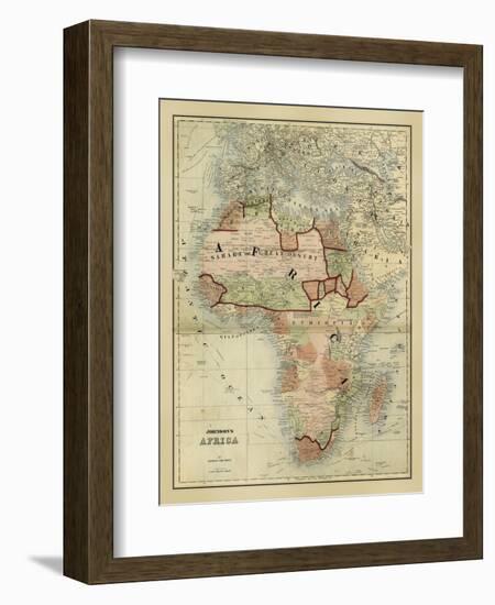 Antique Map of Africa-Alvin Johnson-Framed Art Print