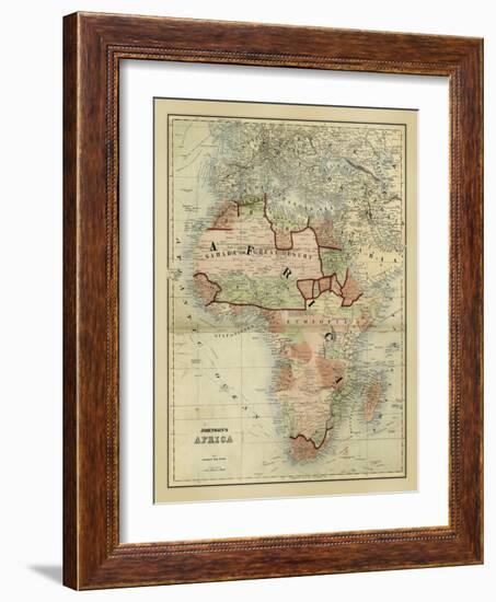 Antique Map of Africa-Alvin Johnson-Framed Art Print