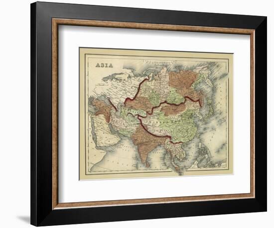 Antique Map of Asia-Alvin Johnson-Framed Art Print