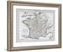 Antique Map Of France-Tektite-Framed Art Print