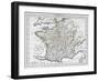 Antique Map Of France-Tektite-Framed Art Print