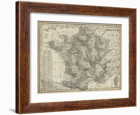 Antique Map of France-Vision Studio-Framed Art Print