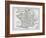 Antique Map Of France-Tektite-Framed Art Print