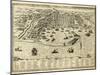 Antique Map Of Messina The Town Of Sicily Separated From Italy By The Strait Of The Same Name-marzolino-Mounted Art Print