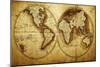 Antique Map Of The World (Circa 1711 Year)-Oleg Golovnev-Mounted Art Print