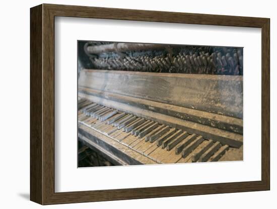 Antique Piano, Ellis Island, New York, New York. Usa-Julien McRoberts-Framed Photographic Print