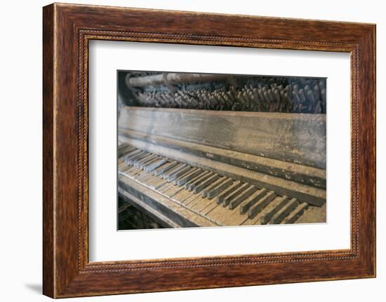 Antique Piano, Ellis Island, New York, New York. Usa-Julien McRoberts-Framed Photographic Print