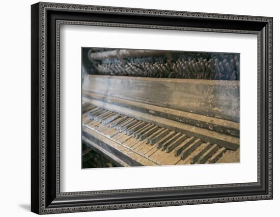 Antique Piano, Ellis Island, New York, New York. Usa-Julien McRoberts-Framed Photographic Print