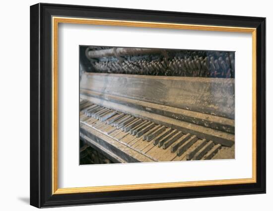 Antique Piano, Ellis Island, New York, New York. Usa-Julien McRoberts-Framed Photographic Print