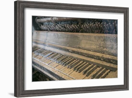 Antique Piano, Ellis Island, New York, New York. Usa-Julien McRoberts-Framed Photographic Print