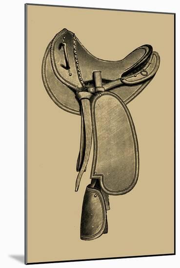 Antique Saddle I-Vision Studio-Mounted Art Print