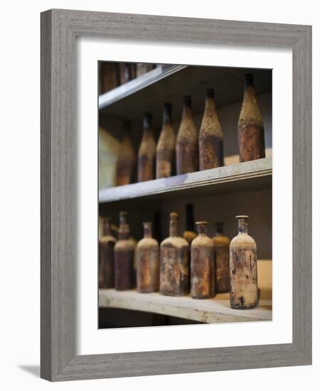 Antique Sherry Jars, Bodegas Gonzalez Byass, Jerez De La Frontera, Spain-Walter Bibikow-Framed Photographic Print