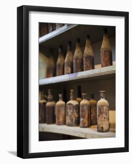 Antique Sherry Jars, Bodegas Gonzalez Byass, Jerez De La Frontera, Spain-Walter Bibikow-Framed Photographic Print