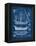 Antique Ship Blueprint I-Vision Studio-Framed Stretched Canvas