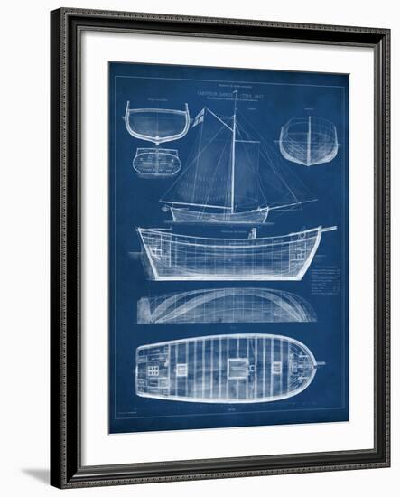 Antique Ship Blueprint II-Vision Studio-Framed Art Print