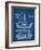 Antique Ship Blueprint II-Vision Studio-Framed Art Print