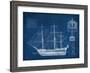 Antique Ship Blueprint IV-Vision Studio-Framed Art Print