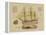 Antique Ship Plan VII-Vision Studio-Framed Stretched Canvas