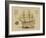 Antique Ship Plan VII-Vision Studio-Framed Art Print