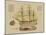 Antique Ship Plan VII-Vision Studio-Mounted Art Print