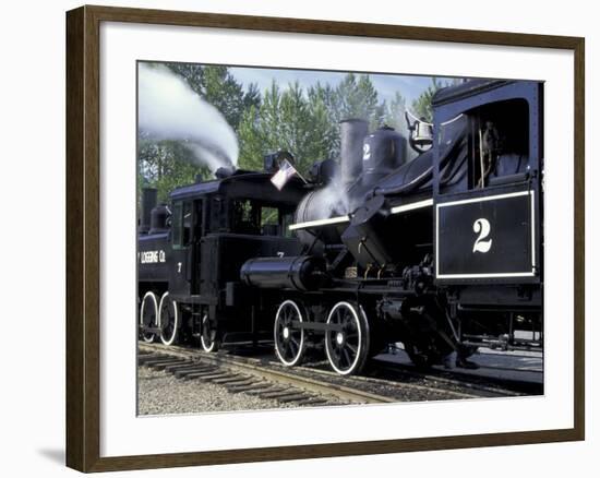 Antique Steam Locomotive, Elbe, Washington, USA-William Sutton-Framed Photographic Print