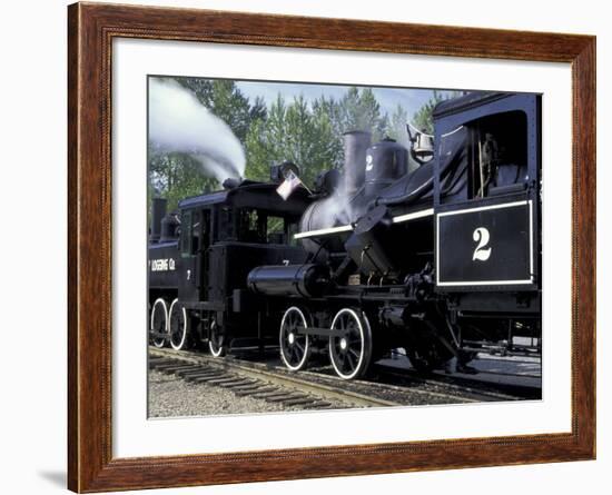 Antique Steam Locomotive, Elbe, Washington, USA-William Sutton-Framed Photographic Print