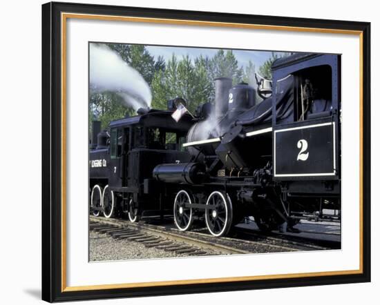 Antique Steam Locomotive, Elbe, Washington, USA-William Sutton-Framed Photographic Print