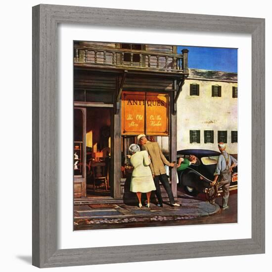 "Antique Store," June 28, 1947-John Falter-Framed Giclee Print