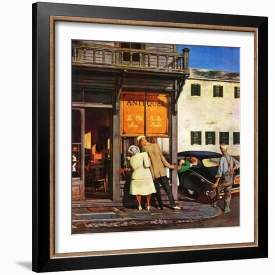 "Antique Store," June 28, 1947-John Falter-Framed Giclee Print