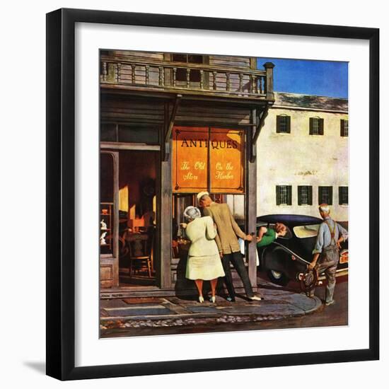 "Antique Store," June 28, 1947-John Falter-Framed Giclee Print