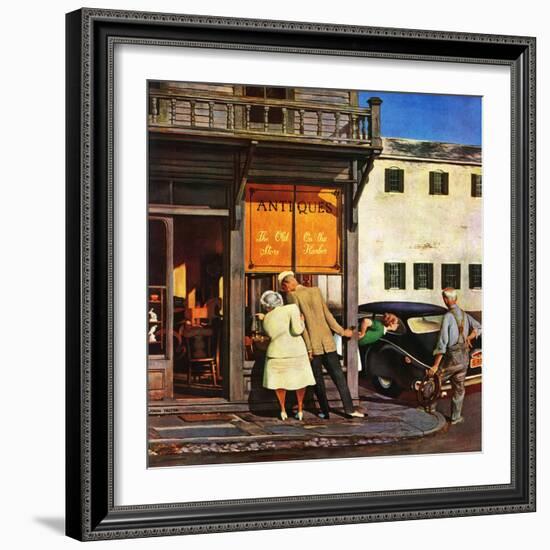 "Antique Store," June 28, 1947-John Falter-Framed Giclee Print